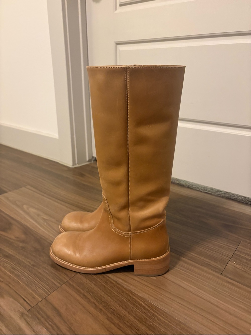 Steve Madden Tan Over-the-Knee Leather Boots - Picture 3 of 5